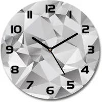 Tulup Wanduhr aus Glas 30fi Glasbild Glasuhr Gehärtetes Glas - schwarze-zeiger - 3D abstraction