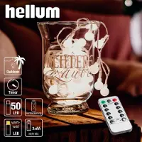 Hellum 50er LED-Lichterkette mit Kugeln ww, batteriebetr. Fernbedienung