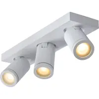 Licht-Erlebnisse Badezimmerleuchte Aluminium GU10 IP44 verstellbar Weiß 3-flammig länglich warmweißes Licht 2200 K 320 lm