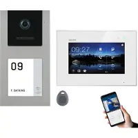 Balter EVO-AP Grau Video Türsprechanlage 7" WiFi Touchscreen RFID 2-Draht BUS Set für 1 Teilnehmer