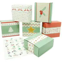 Pajoma Adventskalender zum Befüllen Box 24 Adventsboxen inklusive 24 Sticker