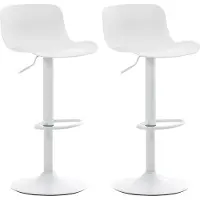 CLP 2er Set Barhocker Almada weiß
