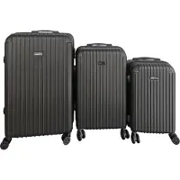 HOME DELUXE Reisekoffer Set VAYA – 3-teilig, Schwarz