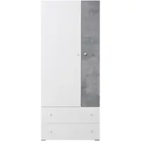Masseno Drehtürenschrank GALIA 80/190/50cm 2-türig Weiß