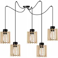 Light11 HOME Moderne Led-Deckenhängelampe Aus Holz
