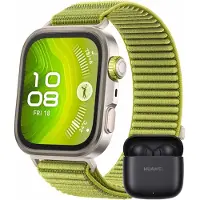 Huawei Watch FIT 4 Pro Smartwatch mit FreeBuds SE 2 Fitness Tracker GPS 5ATM wasserdicht ECG 10 Tage Akku kompatibel mit iOS und Android