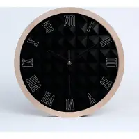 Tulup Holzuhr 30fi cm wanduhr - schwarze Spitzen - Abstraktion Hintergrund