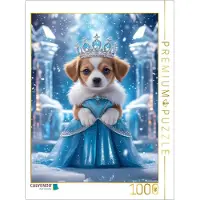 CALVENDO Puzzle Die Schneekönigin-Hundewelpe | 1000 Teile Lege-Größe 64x48cm Foto-Puzzle für glückliche Stunden