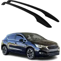 Omtec Dachreling Relingträger für DS DS4 2011-2018 5-Tür Aluminium Schwarz 2x