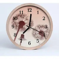 Tulup Holzuhr 20fi cm wanduhr - Löwenzahn Blumen