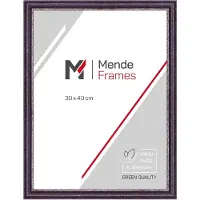 MendeFrames Holzrahmen Serie 810 Shabby-Chic 30x30 cm Museumsglas Violett