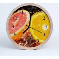Tulup Holzuhr 30fi cm wanduhr - Früchte Runde