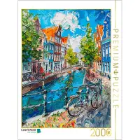 CALVENDO Puzzle Malerische Stadt der Fahrräder in Holland. | 2000 Teile Lege-Größe 90x67cm Foto-Puzzle für glückliche Stunden