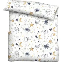 Biberna 0004645 Feinbiber-Bettwäsche color: weiss, size: 1x 100x135 cm + 1x 40x60 cm