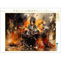 CALVENDO Puzzle Schlagzeug, die Trommelleidenschaft erwacht in dieser atemberaubenden Darstellung | 2000 Teile Lege-Größe 90x67cm Foto-Puzzle für glückliche Stunden