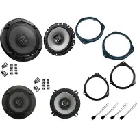 DSX Kenwood Lautsprecher Set für Opel Corsa D S07 Baujahr 2000 - 2003 Tür vorne und hinten 560 Watt