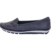 Gemini Damen Slipper Ballerina Leder Cutouts Blumenmuster 382336-01, Größe:40 EU, Farbe:Mehrfarbig