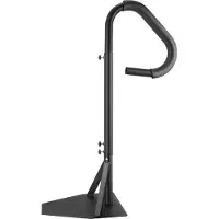 SucceBuy Whirlpool-Handlauf um 360° drehbar, höhenverstellbar von 121,9–160 cm, rostfreier Spa-Handlauf aus Aluminium mit unterschiebbarer Basis, Tragkraft 272,4 kg für drinnen und draußen