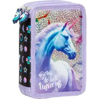 Derform Dreifaltige Federmappe mit Zubehör BackUp Unicorn