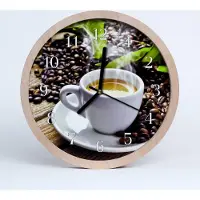 Tulup Holzuhr 30fi cm wanduhr - Kaffeetasse Wohnzimmer