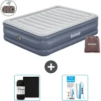 Bestway Luftmatratze - 2-Personen - 152 x 203 x 51 cm - Grau - Inklusive Zubehör