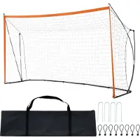 StarTech.com 3,66x1,83m Tragbares Fußballtor Soccertor - Fußballnetz für den Hinterhof - Farbe Orange