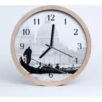 Tulup Holzuhr 30fi cm wanduhr - Stadt Venedig Boot