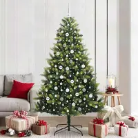Prolenta Maison Exclusive - Künstlicher Klapp-Weihnachtsbaum mit 300 LEDs Grün 210 cm