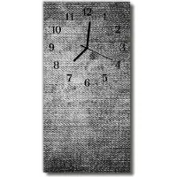 Tulup Glasuhr Wanduhr Küchenuhr Echt-Glas 30x60 Stoff Grau