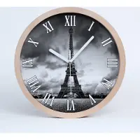 Tulup Holzuhr 20fi cm wanduhr - weiße Spitzen - Eiffelturm Paris