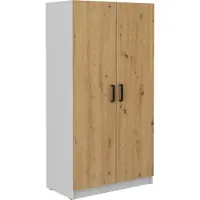 Masseno Drehtürenschrank MALTESA 80 cm Kleiderschrank Schlafzimmer Schrank 2-türig Grau