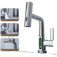 OEM Waschtischarmatur, Ausziehbarer Auslauf, Temperaturempfindlich, chrom