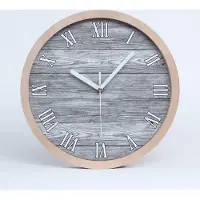 Tulup Holzuhr 25fi cm wanduhr - weiße Spitzen - Holzuntergrund