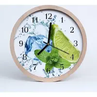 Tulup Holzuhr 20fi cm wanduhr - Obst Minze