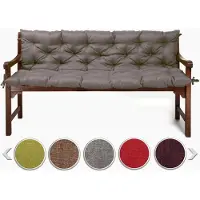 Sunnypillow Bankauflage Stuhlkissen Bankkissen 140 x 40 x 40 cm Sitzkissen und Rückenkissen für Hollywoodschaukel Polsterauflage Auflage - Grau
