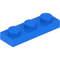 LEGO 1x3 Platte 3623 - 50 Stück Blau