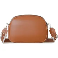 Kmisso Damen Umhängetasche Vegan Kompakt Crossbody Praktisch 30626 Brown