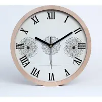 Tulup Holzuhr 25fi cm wanduhr - schwarze Spitzen - Löwenzahn