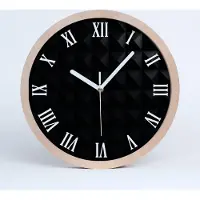 Tulup Holzuhr 25fi cm wanduhr - weiße Spitzen - Abstraktion Hintergrund