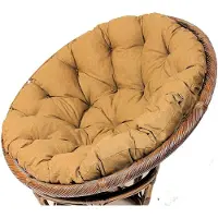 Rattani Polster für Papasansessel , Auflage , Ersatzpolster Papasan D 110 cm , Stoff Loneta braun