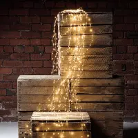 ROSNEK 2M 200 LED Lichterkette Warmweiß 8 Lichtmodi Kupferdraht USB Lichterketten für Garten, Hochzeit, Party, Weihnachten Deko
