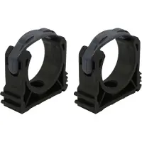 Haf 2x PVC Rohrschelle 50mm aus Kunststoff | Rohrklemme mit Verschlussbügel | Rohrhalter für PVC Rohr mit 50mm Außendurchmesser und Poolverrohrung