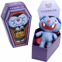 Horror-Shop Kleiner Vambear Teddybär im Sarg von Deddy Bear 14cm
