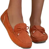 Permani Damen Mokassin Slip On Halbschuhe Elegant Loafer Business Lari Braun Gr.38