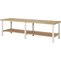 RAU Werkbank mit Ablageboden - 840 x 3.000 x 900 mm (HxBxT) - Traglast 750 kg - Buche