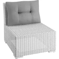 Sunnypillow Gartenkissen Rückenkissen für Rattanmöbel UV - beständig 70x40x12 cm Grau