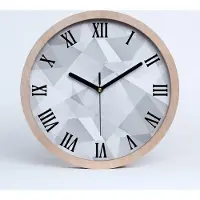 Tulup Holzuhr 20fi cm wanduhr - schwarze Spitzen - Abstraktion Hintergrund