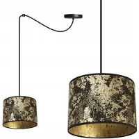 Light11 HOME Spinnen Pendelleuchte mit goldenem Muster – Moderne Hängelampe mit goldenem Lampenschirm, Deckenlampe für Wohnzimmer und Esszimmer