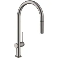 Hansgrohe Küchenarmatur Talis Einhebel Küchenarmatur mit ausziehbarem Auslauf, Armatur Küche (Warmwasserarmatur & Kaltwasserarmatur, Kaltwassserhahn)
