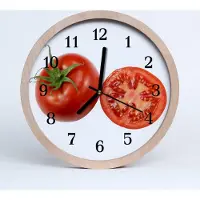 Tulup Holzuhr 30fi cm wanduhr - Tomaten Küche